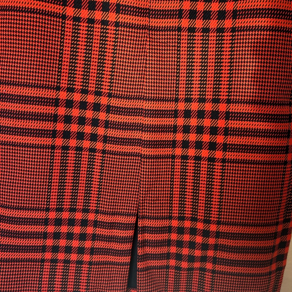 Zara Red and Black Plaid Pencil Skirt SIZE SMALL - Picture 7 of 10